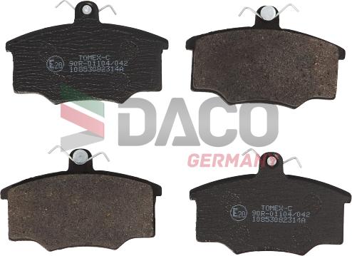 DACO Germany 324723 - Kit de plaquettes de frein, frein à disque cwaw.fr