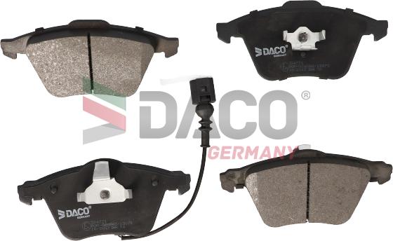 DACO Germany 324771 - Kit de plaquettes de frein, frein à disque cwaw.fr