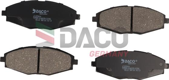 DACO Germany 325004 - Kit de plaquettes de frein, frein à disque cwaw.fr