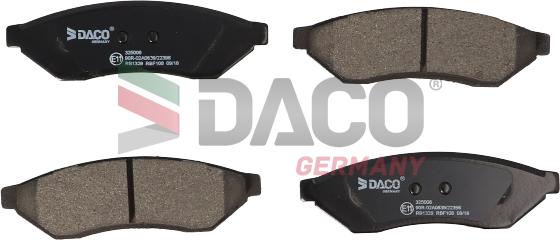 DACO Germany 325006 - Kit de plaquettes de frein, frein à disque cwaw.fr