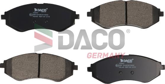 DACO Germany 325007 - Kit de plaquettes de frein, frein à disque cwaw.fr