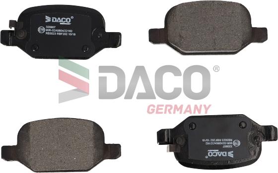 DACO Germany 320907 - Kit de plaquettes de frein, frein à disque cwaw.fr