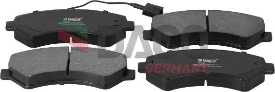 DACO Germany 320922 - Kit de plaquettes de frein, frein à disque cwaw.fr