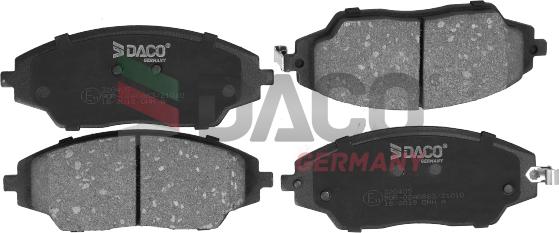 DACO Germany 320405 - Kit de plaquettes de frein, frein à disque cwaw.fr