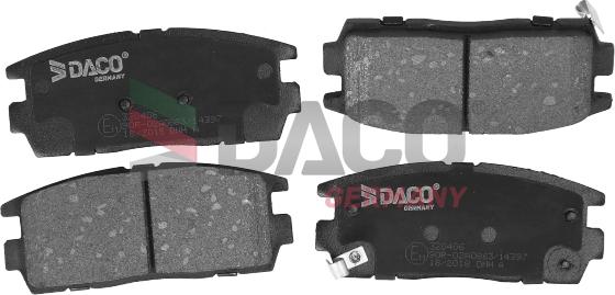 DACO Germany 320406 - Kit de plaquettes de frein, frein à disque cwaw.fr