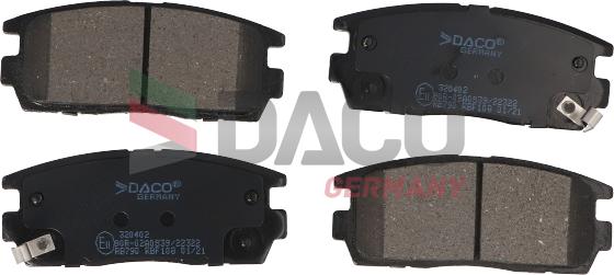 DACO Germany 320402 - Kit de plaquettes de frein, frein à disque cwaw.fr