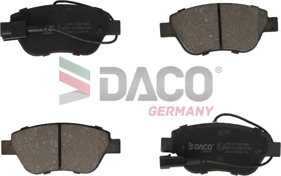 DACO Germany 320511 - Kit de plaquettes de frein, frein à disque cwaw.fr