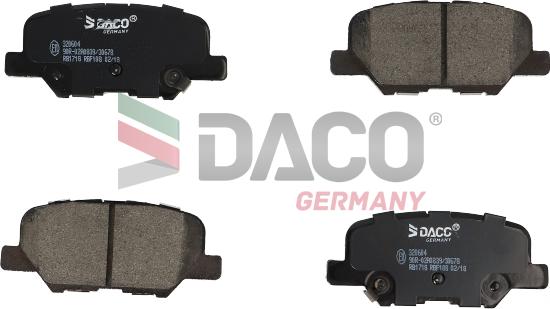 DACO Germany 320604 - Kit de plaquettes de frein, frein à disque cwaw.fr