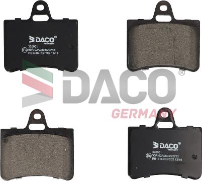 DACO Germany 320601 - Kit de plaquettes de frein, frein à disque cwaw.fr