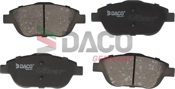 DACO Germany 320611 - Kit de plaquettes de frein, frein à disque cwaw.fr