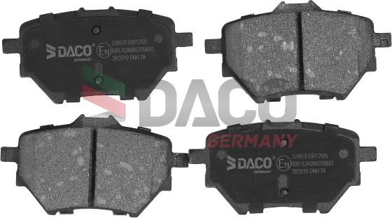 DACO Germany 320618 - Kit de plaquettes de frein, frein à disque cwaw.fr