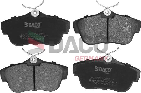 DACO Germany 320613 - Kit de plaquettes de frein, frein à disque cwaw.fr