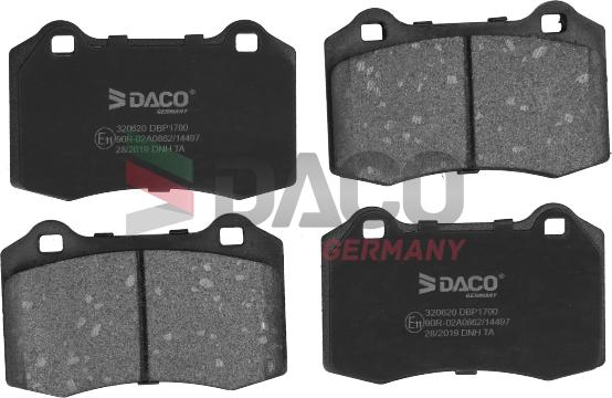 DACO Germany 320620 - Kit de plaquettes de frein, frein à disque cwaw.fr