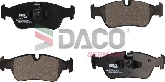 DACO Germany 320306 - Kit de plaquettes de frein, frein à disque cwaw.fr