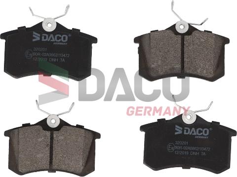 DACO Germany 320201 - Kit de plaquettes de frein, frein à disque cwaw.fr