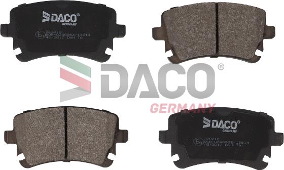 DACO Germany 320210 - Kit de plaquettes de frein, frein à disque cwaw.fr