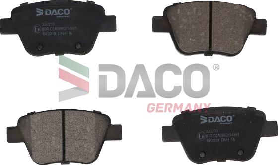 DACO Germany 320213 - Kit de plaquettes de frein, frein à disque cwaw.fr