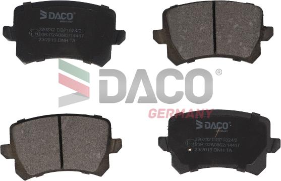 DACO Germany 320232 - Kit de plaquettes de frein, frein à disque cwaw.fr