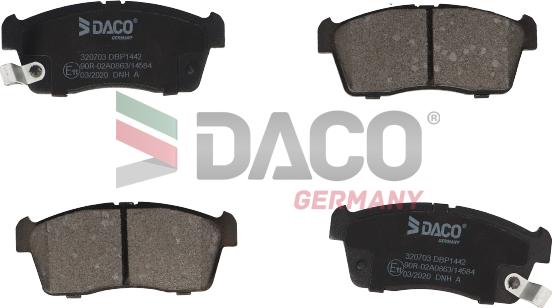 DACO Germany 320703 - Kit de plaquettes de frein, frein à disque cwaw.fr