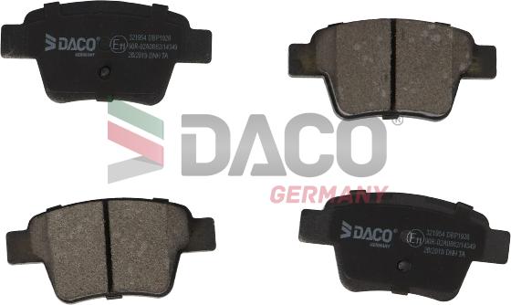 DACO Germany 321954 - Kit de plaquettes de frein, frein à disque cwaw.fr