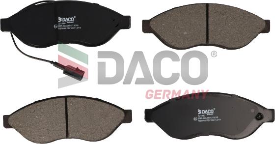 DACO Germany 321960 - Kit de plaquettes de frein, frein à disque cwaw.fr