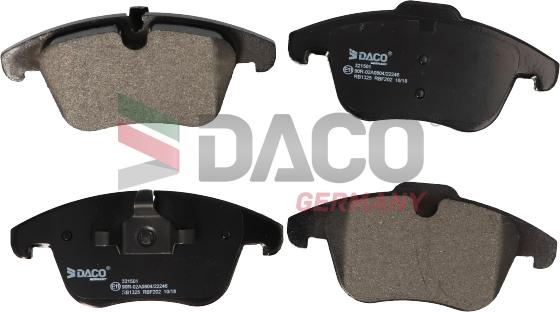 DACO Germany 321501 - Kit de plaquettes de frein, frein à disque cwaw.fr