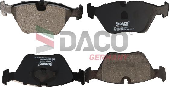 DACO Germany 321508 - Kit de plaquettes de frein, frein à disque cwaw.fr