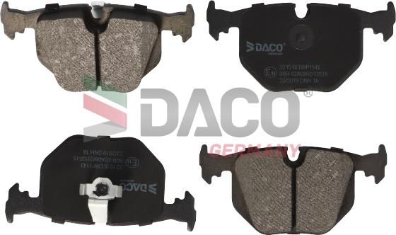 DACO Germany 321518 - Kit de plaquettes de frein, frein à disque cwaw.fr