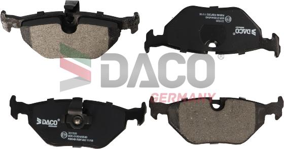 DACO Germany 321520 - Kit de plaquettes de frein, frein à disque cwaw.fr