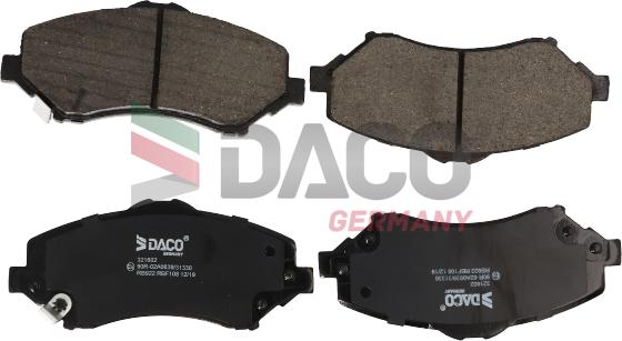 DACO Germany 321602 - Kit de plaquettes de frein, frein à disque cwaw.fr