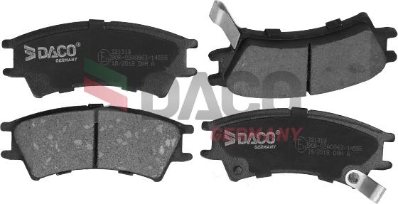 DACO Germany 321318 - Kit de plaquettes de frein, frein à disque cwaw.fr