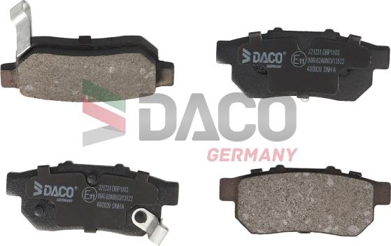 DACO Germany 321231 - Kit de plaquettes de frein, frein à disque cwaw.fr