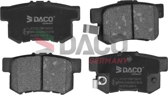 DACO Germany 321221 - Kit de plaquettes de frein, frein à disque cwaw.fr