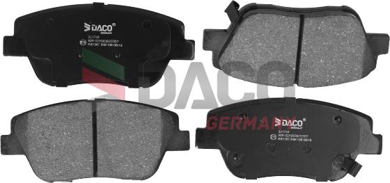 DACO Germany 321733 - Kit de plaquettes de frein, frein à disque cwaw.fr