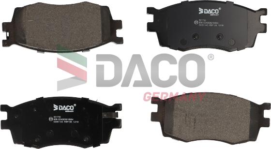 DACO Germany 321732 - Kit de plaquettes de frein, frein à disque cwaw.fr