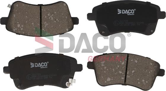 DACO Germany 321729 - Kit de plaquettes de frein, frein à disque cwaw.fr