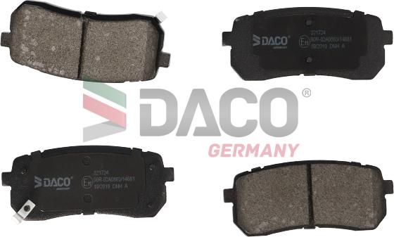 DACO Germany 321724 - Kit de plaquettes de frein, frein à disque cwaw.fr