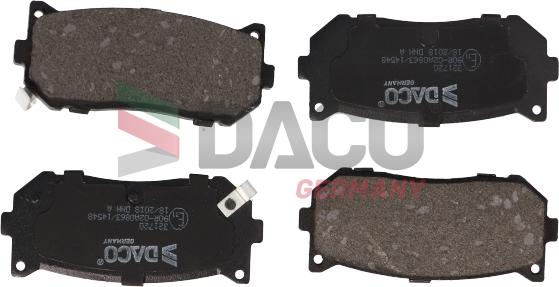 DACO Germany 321720 - Kit de plaquettes de frein, frein à disque cwaw.fr