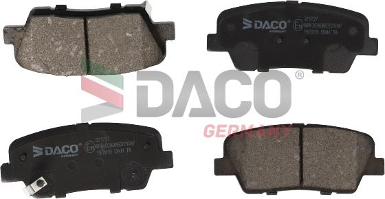 DACO Germany 321727 - Kit de plaquettes de frein, frein à disque cwaw.fr