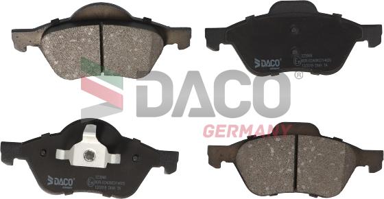 DACO Germany 323948 - Kit de plaquettes de frein, frein à disque cwaw.fr