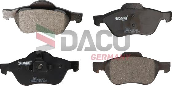 DACO Germany 323954 - Kit de plaquettes de frein, frein à disque cwaw.fr