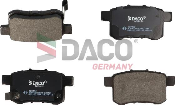 DACO Germany 323902 - Kit de plaquettes de frein, frein à disque cwaw.fr