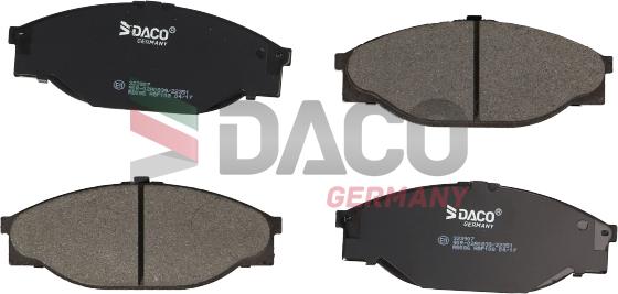 DACO Germany 323907 - Kit de plaquettes de frein, frein à disque cwaw.fr