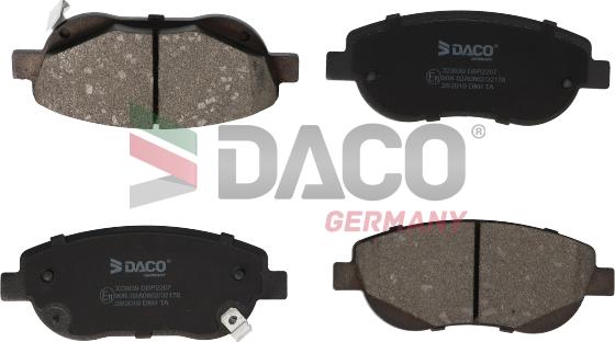 DACO Germany 323939 - Kit de plaquettes de frein, frein à disque cwaw.fr