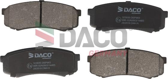 DACO Germany 323935 - Kit de plaquettes de frein, frein à disque cwaw.fr