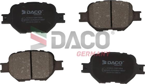 DACO Germany 323933 - Kit de plaquettes de frein, frein à disque cwaw.fr