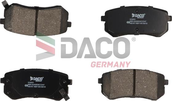 DACO Germany 323531 - Kit de plaquettes de frein, frein à disque cwaw.fr