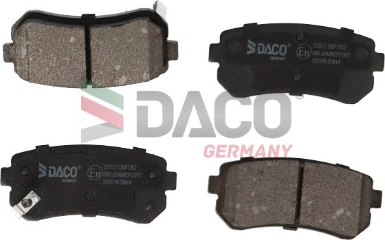 DACO Germany 323521 - Kit de plaquettes de frein, frein à disque cwaw.fr