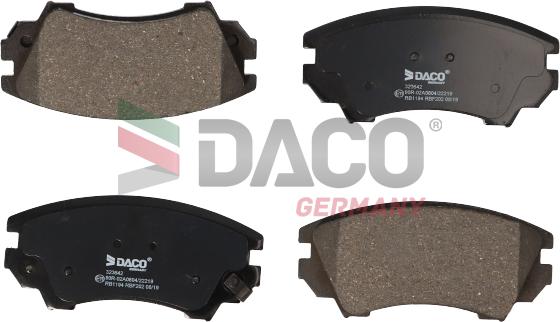 DACO Germany 323642 - Kit de plaquettes de frein, frein à disque cwaw.fr