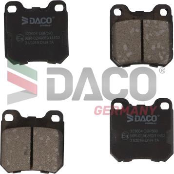 DACO Germany 323604 - Kit de plaquettes de frein, frein à disque cwaw.fr